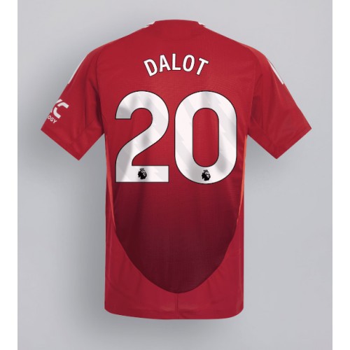 Fotballdrakt Herre Manchester United Diogo Dalot #20 Hjemmedrakt 2024-25 Kortermet